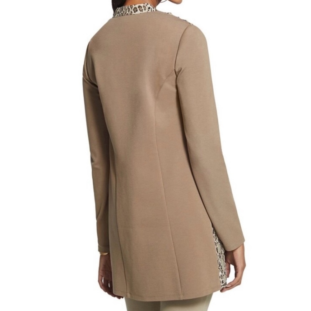 Chico’s Leopard Print Mesh Open Front Jacket - image 2